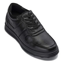 Zapatillas deportivas CALTO de cuero napa liso con elevación de altura de 2,8" para hombre estilo deportivo
