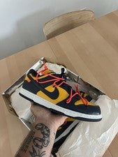 Talla 10 Hombres Nike Dunk Low Offwhite University Gold Og All **NUEVO**