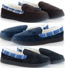 ZAPATILLAS DE INVIERNO FORRADAS DE PIEL DE OVEJA IMITACIÓN GAMUZA CÁLIDAS A CUADROS MOCASINES PARA HOMBRES ZAPATOS