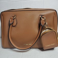 Bolso de mano para mujer Calvin Klein de cuero con cremallera y correa desmontable