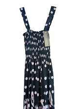 Vestido Fivestar Moda Para Mujer Verano Negro con Lunares Rosa Talla L ¡Nuevo con Etiquetas!
