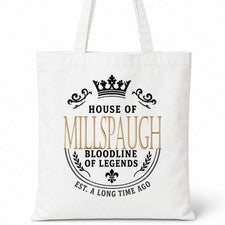 Bolso de Mano MILLSPAUGH Casa del Apellido Algodón Idea de Regalo
