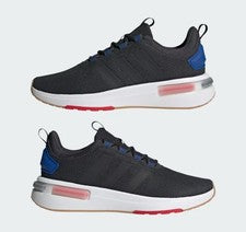 Adidas Cloudfoam Hombre Tenis Negro Azul Rojo Suela de Goma Zapatos Atléticos Talla 12