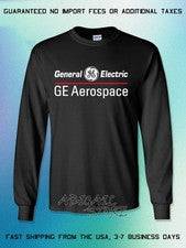 Camiseta Americana General Electric GE Aerospace Logo Para Hombre Manga Larga