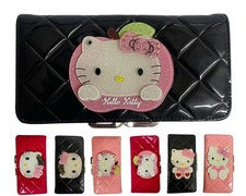 Cartera Hello Kitty para mujer con ranuras para tarjetas espejo para monedas bolso de viaje para damas