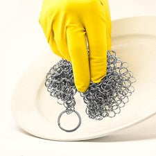 Limpiador de utensilios de acero inoxidable para sartén de hierro fundido