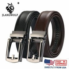 Cinturón de cuero genuino para hombre cinturón de trinquete hebilla de cinturón autónomo