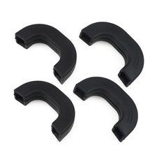 4 Piezas Cubiertas de Mango de Olla de Silicona Negra 78 x 38 x 17 mm para Utensilios de Cocina
