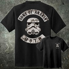 Camiseta Para Hombres Star Wars Hijos de Anakin MC Estilo Hoth Charter Darth Vader