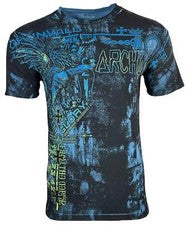 Camiseta para hombre Archaic By Affliction hogar motociclista tatuaje S-5XL