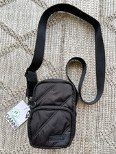Bandolera Ganni Mini Acolchada Tech Nueva con Etiquetas Negra Poliéster Reciclado