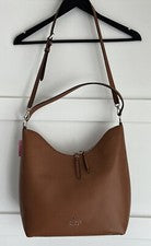 Bolso de hombro Kate Spade New York para mujer de cuero granulado con cremallera cálido ginge KB140