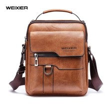 WEIXIER Hombres Bandolera Bolso de Hombro Cuero PU Bolso Mensajero Bolso de Mano