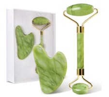 Juego de herramientas faciales y rodillos de jade huefull Gua Sha para el cuidado de la piel reducir la hinchazón...
