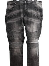 Pantalones de mezclilla INC para hombre ajustados elásticos concepto de moda (color negro) talla 40Wx34L - NUEVO