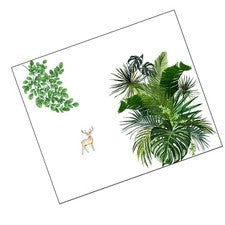 Pegatinas decoración del hogar plantas verdes pájaros calcomanía de pared papel tapiz único