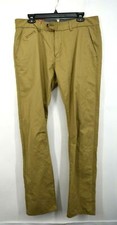 Jeremiah Para Hombres Estilo Informal Pull On Pantalones Algodón Bolsillos Ajustados Calce Recto
