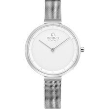 Reloj Obaku clásico para mujer esfera blanca - V225LXCIMC