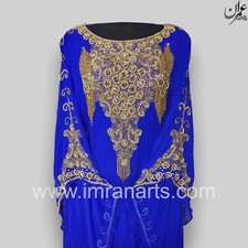 D06 Caftán Marroquí Elegante Farasha Étnico Abaya Boda Árabe Atuendo