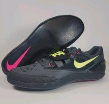 Nuevo Nike Zoom Lanzador Rotacional Zapatos de Pista para Hombres Talla 9 Negro Rosa