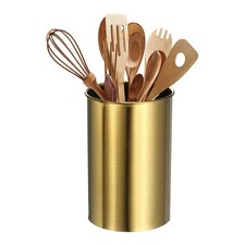 Soporte para Utensilios de Cocina, Soporte para Utensilios de Acero Inoxidable 3.1x4.7", Dorado
