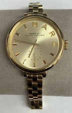 Reloj para mujer Marc Jacobs MBM3363 Sally esfera champán tono dorado acero inoxidable