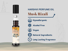 Aceite de Perfume Musk Rizali / CPO | Almizcle Blanco, Oriental | Attar Unisex de Larga Duración