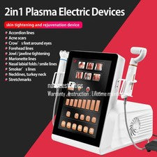 Rodillo de plasma 2 en 1 microcorriente R-F máquina de cuidado facial de la piel lifting facial de la piel