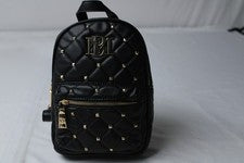 Mochila para mujer Badgley Mischka pequeña acolchada con tachuelas CA4 negra talla única