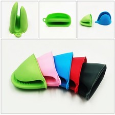 Mini guantes de silicona con clip de mano resistente al calor para cocinar (pack de 2)