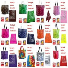 Conjunto de pañuelo de cachemira y bolso de mano a juego 100 % algodón bolsa de playa conjunto de regalo combo