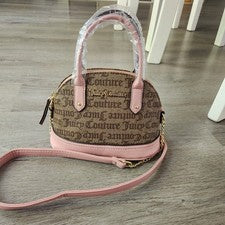 Juicy Couture Mini Bowler Monograma Monedero Y2k Años 90 Rosa Femenino Barbiecore