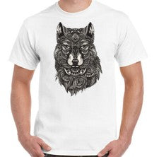 Camiseta de Perro Moda Hombre Tatuaje Festival Arte Abstracto Hippy Unisex