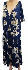 Vestido para mujer pinup ceñido al cuerpo de moda azul marino multicolor talla grande 26W