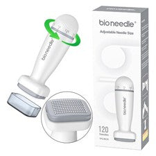 Derma Stamp Dermapen Microneedling Mesoroller 120 agujas de establo inoxidable longitud 0-2 mm