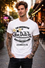 Camiseta Von Dutch Legendaria Gasóleo Gráfico Camiseta Estilo Vintage Motociclista Ropa de Calle