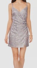 1. Mini vestido para mujer State azul con lentejuelas y cuello en V sin mangas talla mediana