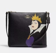 Bolso Coach X Disney para mujer Rowan File nuevo con etiquetas con motivo de reina malvada negro múltiple