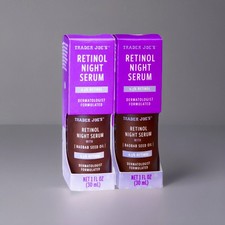 Paquete de 2 sueros nocturnos Trader Joe’s 0,3 % retinol con aceite de semilla de baobab 1 floz/30 ml
