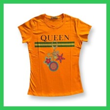 Moda Mujer Camiseta Naranja Con Llavero Todas las Tallas Diferentes Colores