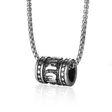 Collar colgante amuleto budista tibetano para hombre joyería de acero inoxidable regalo para hombres