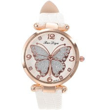 Reloj simple con diseño de esfera de mariposas para damas de moda informal reloj para damas
