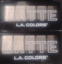 2X L.A. Sombra de ojos mate COLORES 5 colores, encaje negro, 0,08 onzas