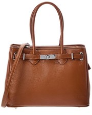 Bolso italiano de cuero Charlotte con asa superior para mujer