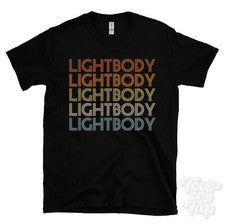 CAMISETA LIGHTBODY ESTILO RETRO REPETIDO Hombre y Mujer Novedad Genial Nombre Regalo