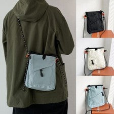 Unisex Moda Callejera Nylon Pequeño Cuadrado Bolso de Hombro Bandolera Bolso para Teléfono
