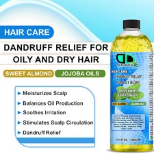 Aceite para el cuidado del cabello | Cuidado natural | Enriquecido con aceites esenciales para el alivio de la caspa