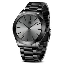 Reloj Hombre Acero Inoxidable Impermeable Clásico Cuarzo Analógico Cara Grande Reloj