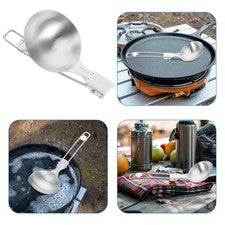 Utensilios de viaje vajilla exterior camping cocina plegable skimmer cuchara