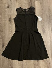 Vestido negro HELOISE FASHION sin mangas acampanado malla escote para mujer M mediano nuevo con etiquetas